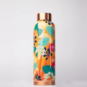 Bouteille en cuivre pur pour le fitness, le yoga et le bien-être, style de vie sain, verres en métal réutilisables étanches écologiques - Product Image 6