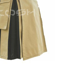 Nouveau kilt tactique utilitaire en coton Highland pour hommes, polyvalent, beige, noir, hybride, fournisseur de marque privée - Product Image 4