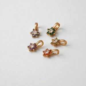 Christian September birthstone CZ Flower Shape Charm-จี้อัญมณีสีสันสดใสสำหรับสร้อยคอทำ-925เงินสเตอร์ลิง - Product Image 3