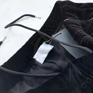 Zipper Corduroy Hoodie <b>Jacket</b> And Jogger <b>Velvet</b> Tracksuits Custom Pattern Style Slim Fit Velour Tracksuits - Product Image 6