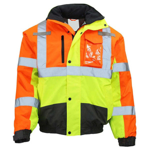 Men's Premium Quality Waterproof Windproof Safety <b>Work</b> <b>Jacket</b> Durable <b>Canvas</b> Outerwear with Stand Collar and Multiple Pockets - Product Image 1