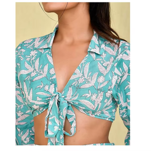 Conjunto de algodón de primera calidad para mujer con estampado tradicional de bloques de mano y tela suave Ideal para uso diario - Product Image 3