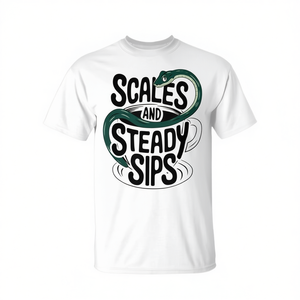 Camiseta Promocional para Amantes del Té con Diseño de Escamas y Sorbos Tranquilos para Entusiastas del Té - Product Image 3