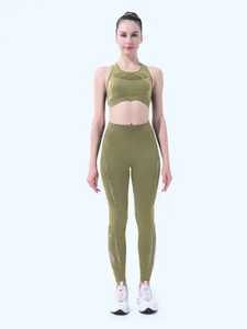 Conjunto de 2 Piezas de Corsé Deportivo para Mujer, Ropa Deportiva sin Costuras para Gimnasio, Yoga, Ropa Deportiva Personalizada de Alta Calidad, Pantalones Cortos de Neopreno de Secado Rápido - Product Image 5