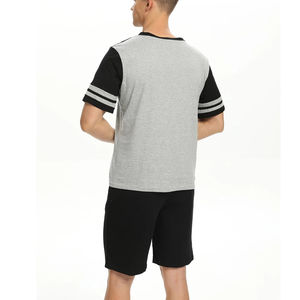 Ensembles courts d'été pour hommes, 2 pièces, manches courtes, tenue de plage, jogging, ensemble hawaïen pour hommes, ensemble t-shirt et short - Product Image 2