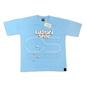 เสื้อยืดพิมพ์ลายพัฟฟ์สำหรับผู้ชายเสื้อยืดโอเวอร์ไซส์พิมพ์ลายโลโก้3D สไตล์สตรีท - Product Image 3