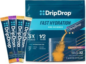 Sachets d'hydratation DripDrop - Assortiment tropical ananas, açaï, fruit de la passion, piña colada, 32 sachets - Product Image 2