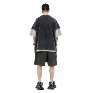 Camiseta Blanca de Manga Corta para Hombre, Personalizada al por Mayor, de Gran Tamaño, de Algodón/Fibra de Bambú, Transpirable, de Alta Calidad, Estilo Vintage Urbano - Product Image 6