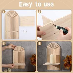 Nuevo producto colgante de pared de madera natural diseño moderno para decorar sala de estar baño dormitorio Oficina guardería de Vietnam - Product Image 4