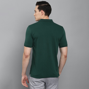 เสื้อโปโลแขนสั้นผู้ชาย, เสื้อคอตตอนพลัสไซส์ระบายอากาศสีพื้น - Product Image 2