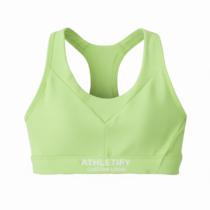 Soutien-gorge de sport élégant de couleur unie pour femmes, ajustement confortable, maintien élevé pour la salle de sport, le yoga, la course à pied et l'entraînement physique. - Product Image 1