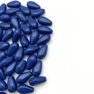 Perles de verre tchèque bleu espace Opaque vintage fabriquées à la main Style bohème pour la fabrication de bijoux perles au chalumeau en cristal en vrac en gros - Product Image 3