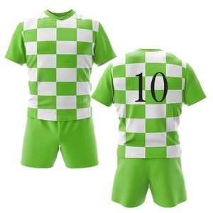 Conjunto de Uniforme de Rugby de Poliéster 100% de Marca con Descuento, Impresión por Sublimación, Transpirable, Unisex, Camiseta y Pantalones Cortos de Rugby - Product Image 2