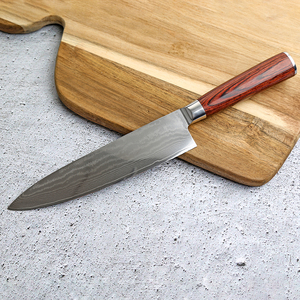 มีดเชฟเหล็กดามัสกัสแบบมืออาชีพคมทำจากสเตนเลสคาร์บอนสูงบริการ OEM แบบปรับแต่งได้ - Product Image 4