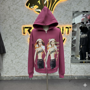 Sweat à capuche zippé imprimé numériquement sur mesure de haute qualité, 100 % coton, fabriqué en usine, prix abordable, pour hommes - Product Image 4