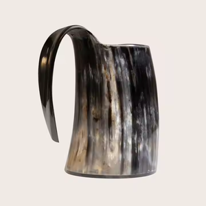 Tasse en corne de boeuf de buffle antique de super qualité corne à boire naturelle pour la fête à la maison et l'utilisation de l'hôtel style antique par l'artisanat en croissant - Product Image 3