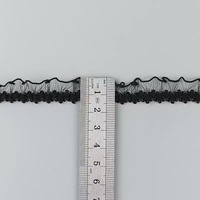 Bande élastique en fil de verre de 1,5 cm à une rangée, motif picot couronne, pour lingerie féminine et décorations de poupées DIY