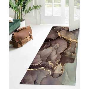 <b>Gold</b> Marble Abstract Rug: Modern Living Room Decor, Printed Rug,With Pile Soft Rug - Product Image 4