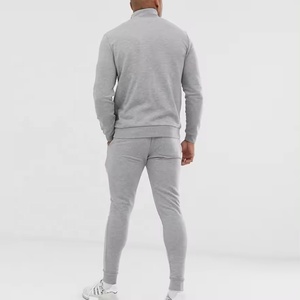 Chándal transpirable personalizado para hombre con cuello vuelto, sudadera con capucha y pantalones deportivos con cremallera. - Product Image 2