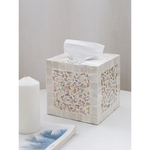 Bathroom Accessories New Vintage Decorative <b>Tissue</b> <b>Box</b> Holder Made of Mother of Pearl Napkin <b>Box</b> Holder for Wholesale Suppliers - Product Image 5
