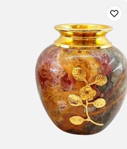 Nuevo diseño de aspecto de mármol Meena impreso hierro recto tamaño mediano jarrón blanco tradicional para la decoración del deshierbe del hogar - Product Image 5