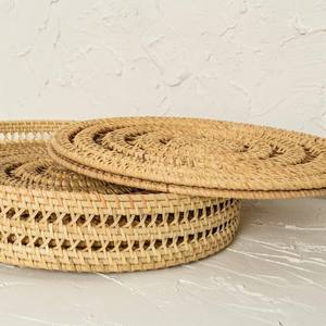 Woven Rattan Placemats Holder Set Eco-Friendly Modern Design Customizable Color Individual Stylish <b>Table</b> <b>Protection</b> for Wedding - Product Image 6