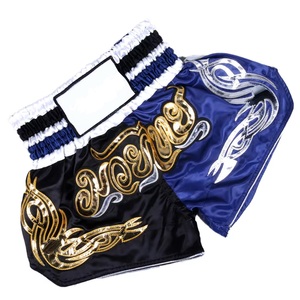 Pantalones cortos Muay Thai satén 100% poliéster logotipos personalizados diseños Oem impresión por sublimación bordado hecho en Pakistán - Product Image 1
