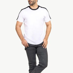 Hot Seller <b>Men's</b> 100% Cotton <b>Short</b> <b>Sleeve</b> T-Shirts Custom Logo Neck High Quality Digital Printing Solid Colors Anti-Wrinkle - Product Image 3