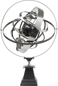 Objeto decorativo Armillary Silver Adorno esférico decorativo Decoración moderna para el hogar Pieza de acento Modelo de esfera armillary - Product Image 5