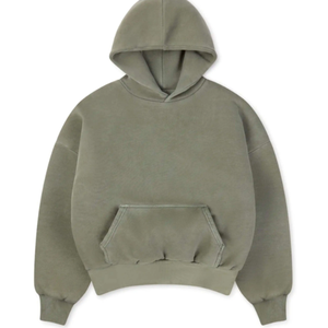 Sudaderas con capucha de talla grande para hombre con logotipo personalizado 400 GSM 100% algodón de lana de peso pesado en blanco de gran tamaño con hombros caídos - Product Image 1