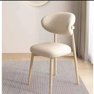 Sillas de comedor de cuero para exteriores nórdicas, diseño europeo de lujo moderno, hogar, apartamento, Hotel, sala de estar, muebles de restaurante de acero - Product Image 4