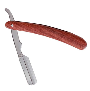 Men's Manual <b>Shaver</b> Safety Carbon Steel Cut Throat Single Blade Razors Wooden Handle Straight Edge Razors Close Shaving - Product Image 2