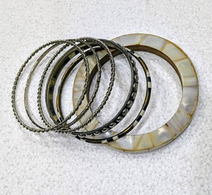 Màu Xanh Lụa Chủ Đề Bọc Vòng Đeo Thiết Lập Nhiều Màu Brass Men <span class=keywords><strong>Bangle</strong></span> In <span class=keywords><strong>Bangle</strong></span> Bộ - Product Image 5