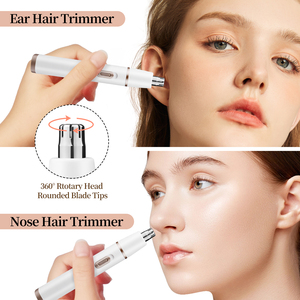 Tondeuse à sourcils et nez pour femmes, lame à double tranchant <span class=keywords><strong>2</strong></span> en 1, tondeuse à sourcils et nez indolore - Product Image 4