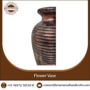 Indian Supplier Premium Quality Customized Design Mango Wood Flower <b>Vase</b> Decorative Wooden <b>Vase</b> for Home and Gifts Low Price - Product Image 3