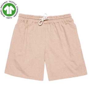 Short de sport bio pour femme-Jersey naturel de 5.4 oz, respirant avec ceinture extensible et cordon de serrage en coton - Product Image 2