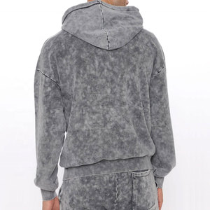 Survêtement délavé à l'acide de grande taille pour hommes, pull décontracté en coton de haute qualité, design respirant - Product Image 5