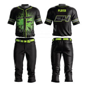 Uniforme de Béisbol 2025 con Diseño Moderno, Liso o Estampado, 100% Poliéster, Antibacterial, de Secado Rápido y Transpirable, Personalizable para Equipos Masculinos - Product Image 1