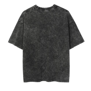 T-shirt personnalisé délavé à l'acide pour hommes de haute qualité 100% surdimensionné col rond grande taille fabriqué au Bangladesh conception unie vierge - Product Image 2