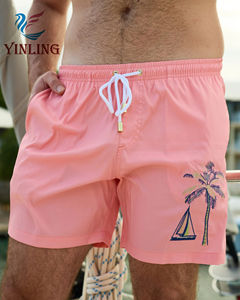 Logo personnalisé Couleur unie Short de bain homme décontracté Trunks Beach Surf Maillot de bain - Product Image 5