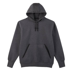 Pull à capuche en polaire gris chiné 100% coton biologique brodé en gros du Pakistan Heavyweight 600 Gsm Winter Style - Product Image 1