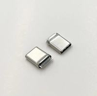 Konektor Tembaga USB 3.1 Tipe-C 24-Pin Kecepatan Tinggi 5A Plug LITE Merek -30C~+85C Suhu Operasi 20V AC