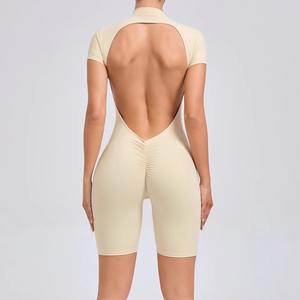 Combinaison de sport unisexe légère, respirante, anti-transpiration, à séchage rapide, à manches courtes, une pièce, vêtements de sport, body de fitness - Product Image 5