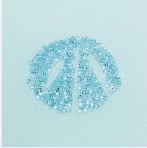 พลอยบุษราคัมสีฟ้าท้องฟ้าเจียระไนแบบเหลี่ยมเพชรพลอยหลวมขนาด1.75มม. - Product Image 4