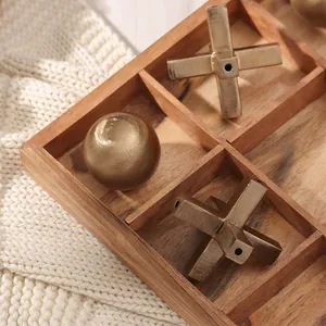 Juego de mesa de Tic-Tac-Toe de mármol blanco increíble hecho a mano por Target World - Product Image 4