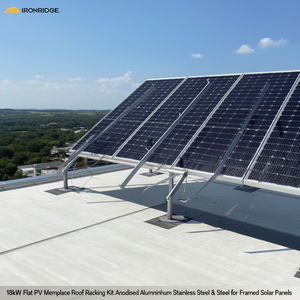 Kit de Soporte para Paneles Solares de Membrana Plana de 18kW - Aluminio Anodizado, Acero Inoxidable y Acero para Paneles Solares con Marco - Product Image 3