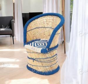 La última silla Sarkanda de mimbre de bambú Natural hecha a mano auténtica, silla elegante para jardín, sala de estar, silla Mudda de Bambú - Product Image 3