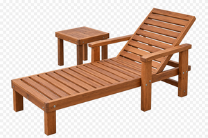 Chaise longue en teck pour l'extérieur, chaise longue de piscine, mobilier de plage en bois massif pour hôtel - Product Image 2