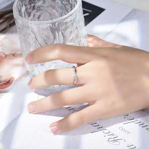 Anillo de Compromiso y Matrimonio de Plata de Ley 925 Personalizado, con Diamantes VVS, Moissanita, Forma de Ola, Media Pavimentación, Diseño de Enredaderas Trenzadas - Product Image 6