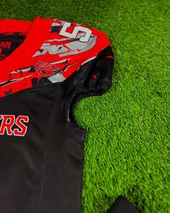 Uniforme de fútbol americano transpirable patrón sólido conjunto de manga corta - Product Image 5